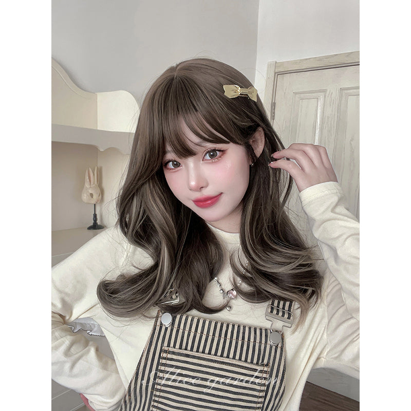 Casual Series Cute Mixed Ash Brown Wig ON996