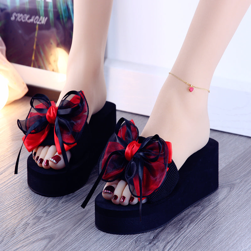 Cute Black Bow Sweet Chic Sandals ON880