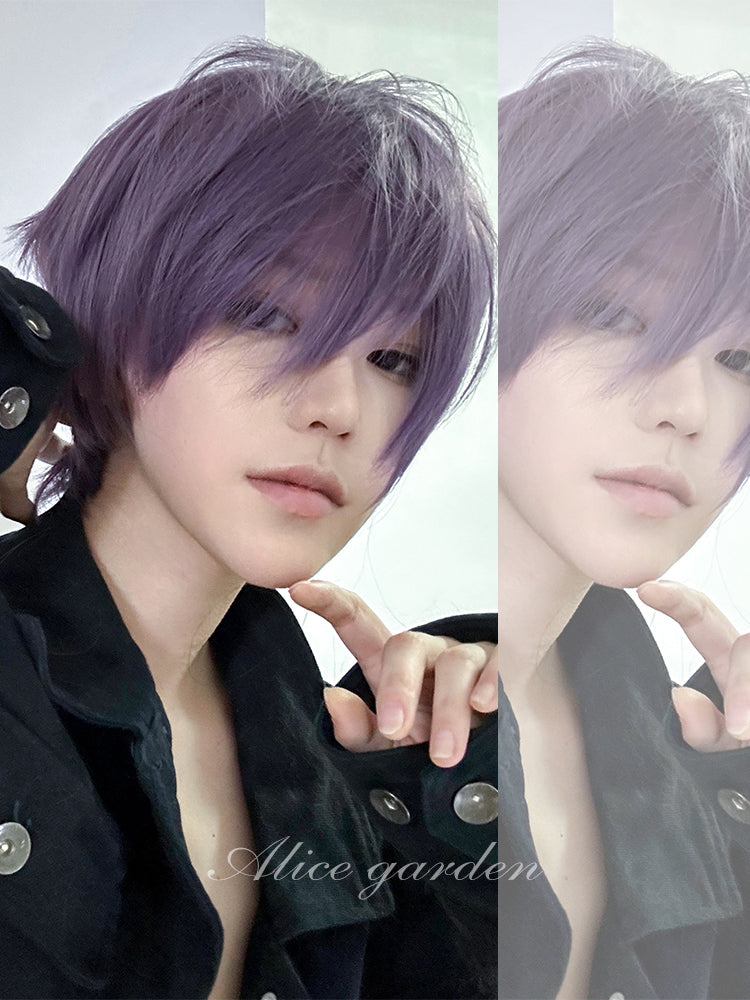 Casual Series Short Purple Ikemen Wig ON984 MK Kawaii Store