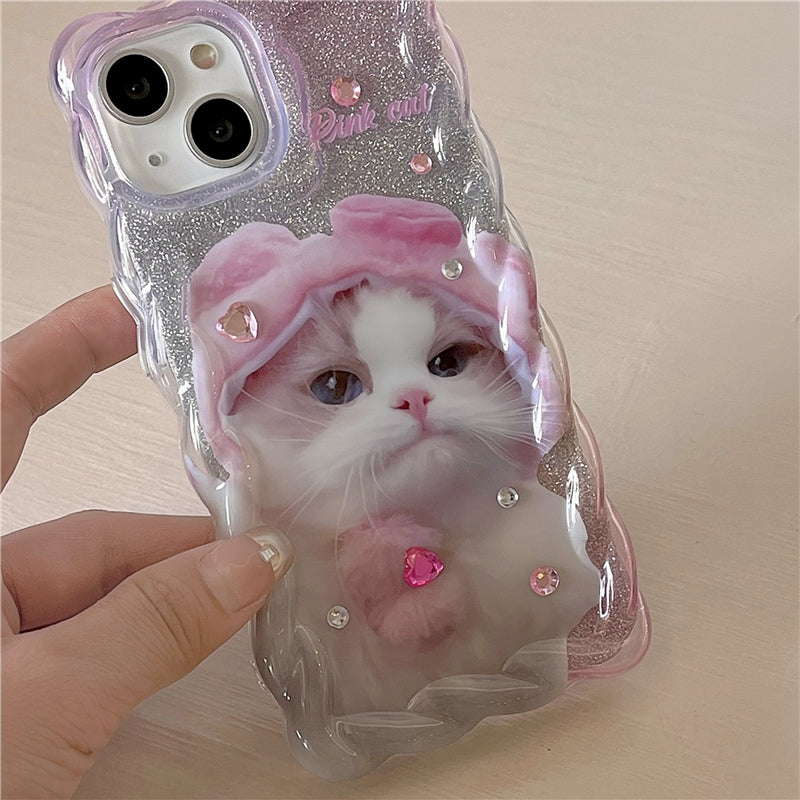 Kawaii Sweet Pink Cat Phone Case
