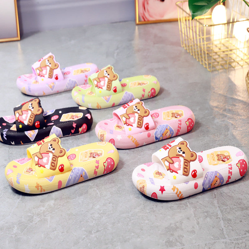 6 Colors Sweet Bear Sandals Home Wear Slippers ON876 MK Kawaii Store
