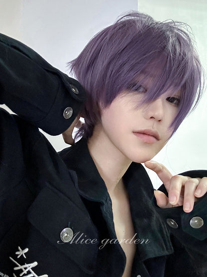 Casual Series Short Purple Ikemen Wig ON984 MK Kawaii Store