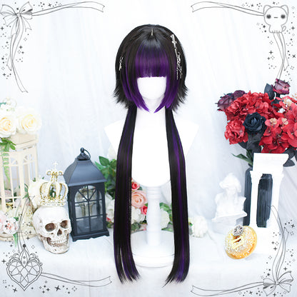 Harajuku Series Short Wig Long Braids Red Blue ON989 MK Kawaii Store