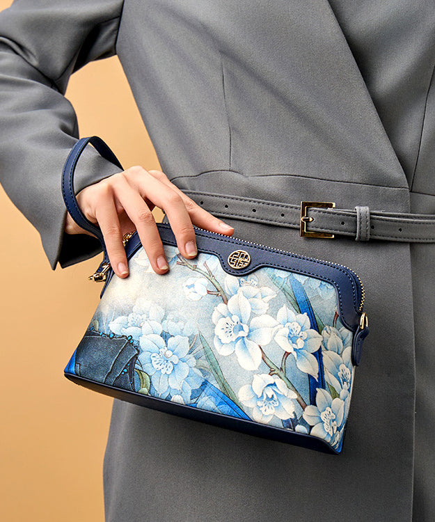 Organic Clutch Silk Navy Bag Print Versatile