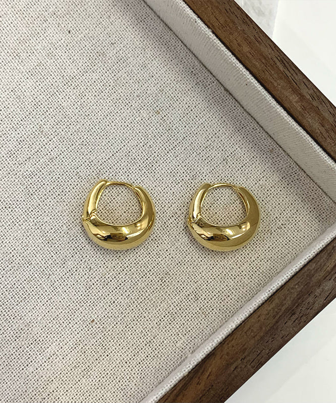 Silk Hoop Design Overgild Earrings Original Copper