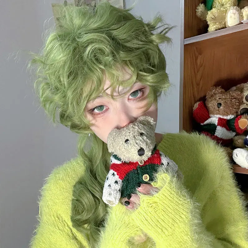 Kawaii Aesthetic Y2K Cute Fairy Ouji Green Wig ON1469 spreepickyshop