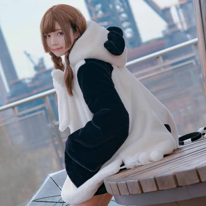 Kawaii Aesthetic Y2K Cute Fairy Panda Plush Coat MK Kawaii Store