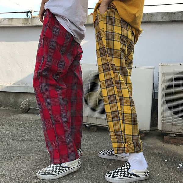 Casual Plaid Check Pants