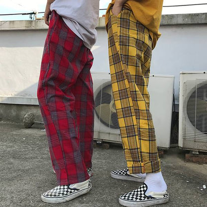 Casual Plaid Check Pants