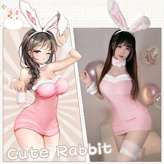 Pink - Black Sweet Bunny Rita Cosplay Dress ON776