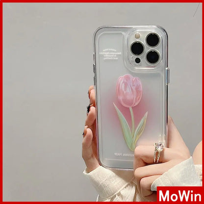 Coques de téléphone à fleurs de tulipes roses pour iPhone