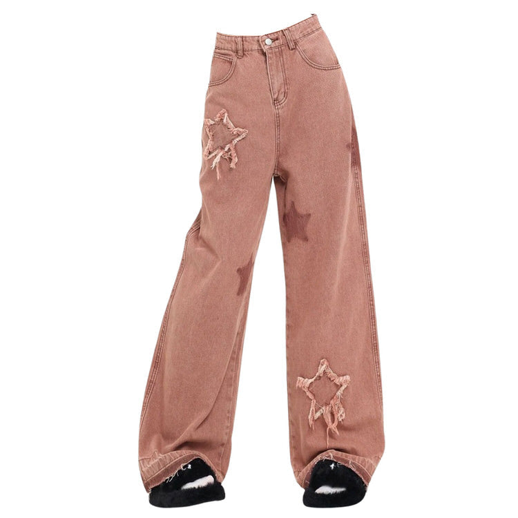 Star Patch Pink Jeans