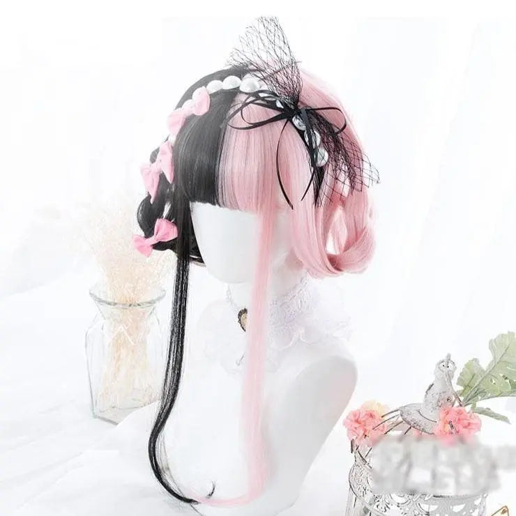 Pink&Black Lolita Cosplay Wig MK14909