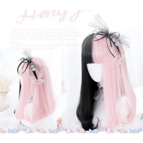 Pink&Black Lolita Cosplay Wig MK14909