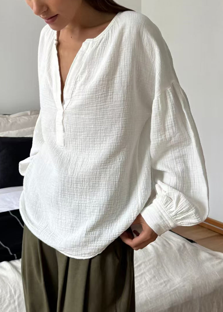 Solid Green Size Patchwork Plus Neck Fall V Tops