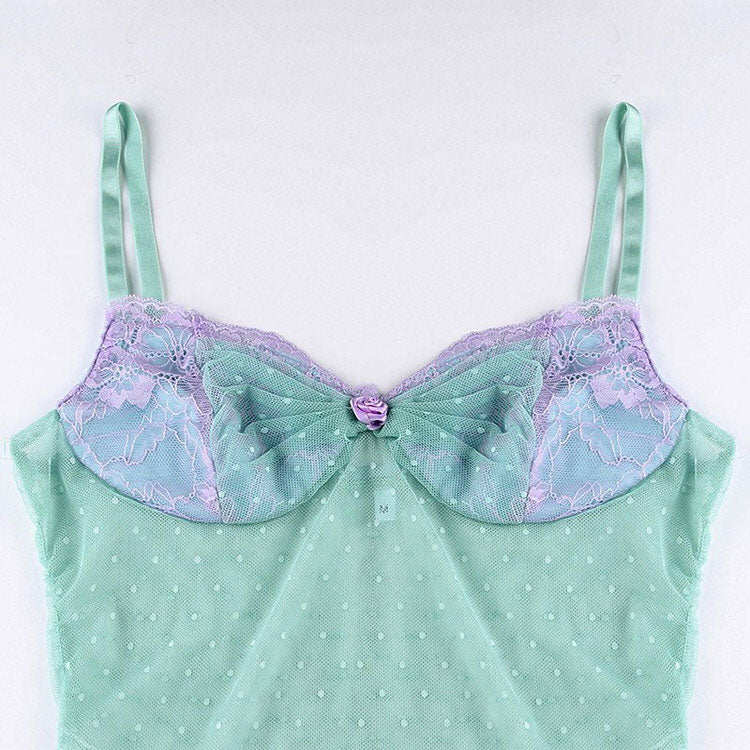 Princess Lace Blue Tank Top