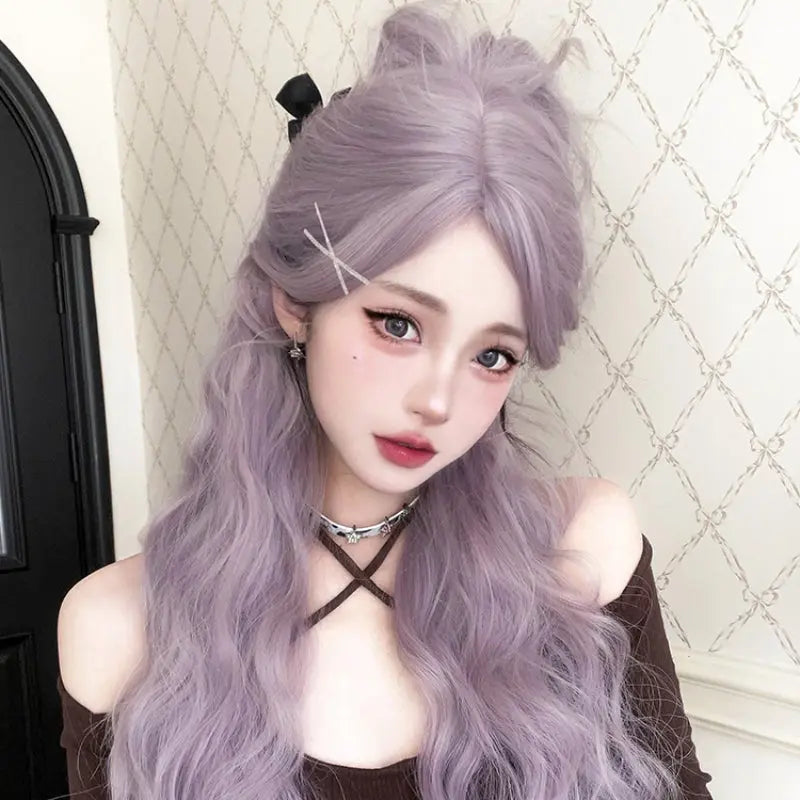 Kawaii Aesthetic Y2K Cute Fairy Princess Pastel Violet Wig ON1467 spreepickyshop