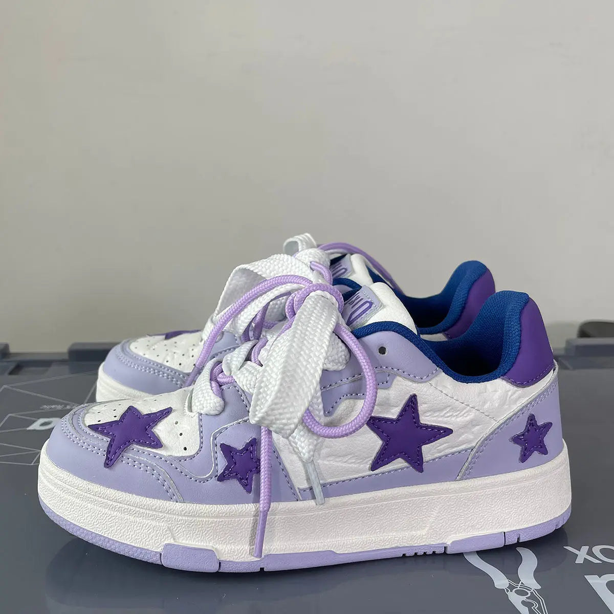 Kawaii Aesthetic Y2K Cute Fairy Purple Dopamine Star Sneakers Shoes MK Kawaii Store