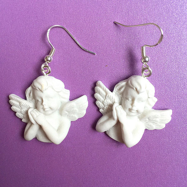 White Angel Earrings