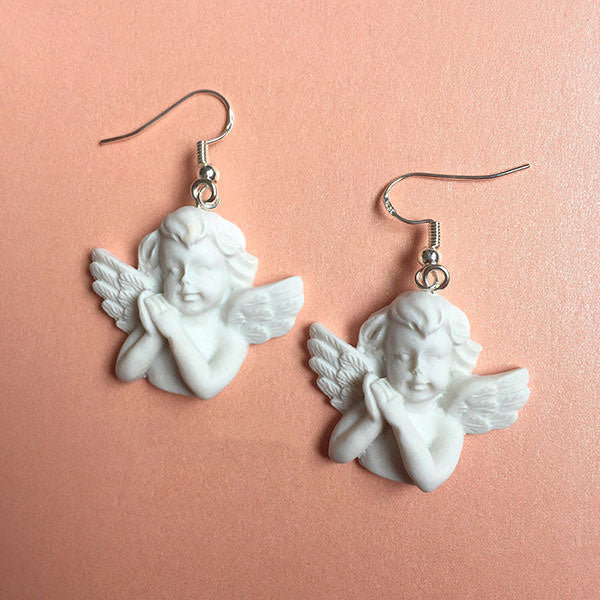 White Angel Earrings