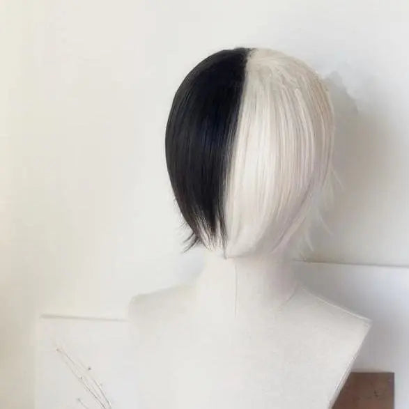 [ Reservation] Black and White Pair with Yin and Yang Cosplay Short Wig MK15554
