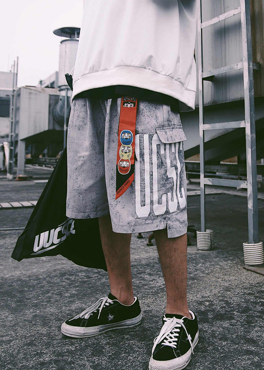 Waist Retro Shorts Mens Print Elastic Pockets Summer Blue