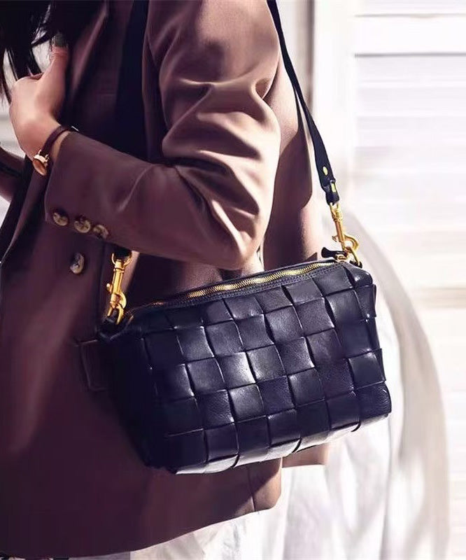 Design Retro Bags Weave Leather Shoulder