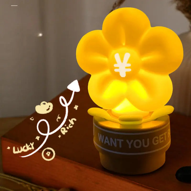 Kawaii Aesthetic Y2K Cute Fairy Rich Flower Nightlight MK Kawaii Store