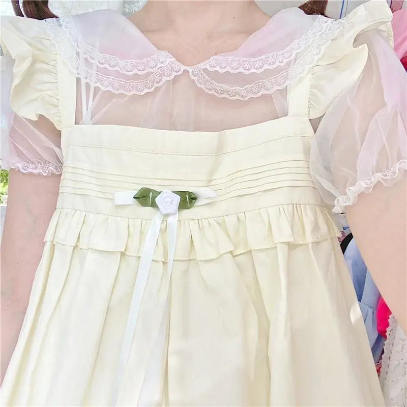 Rosie Pastel Kawaii Esthétique Kawaii Princesse Lolita Babydoll Robe d’été