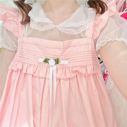 Rosie Pastel Kawaii Esthétique Kawaii Princesse Lolita Babydoll Robe d’été