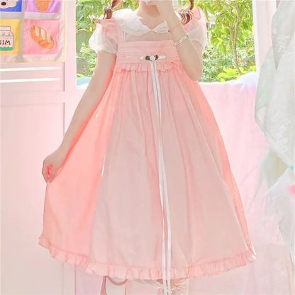 Rosie Pastel Kawaii Esthétique Kawaii Princesse Lolita Babydoll Robe d’été