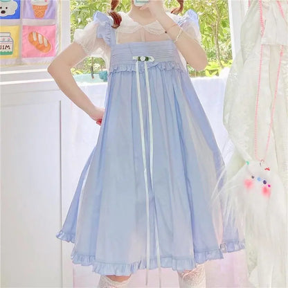 Rosie Pastel Kawaii Esthétique Kawaii Princesse Lolita Babydoll Robe d’été