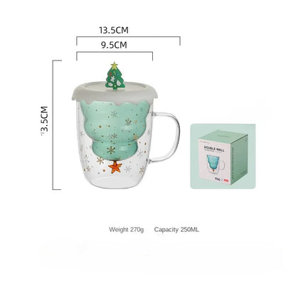 Christmas Glass Water Cup MK Kawaii Store