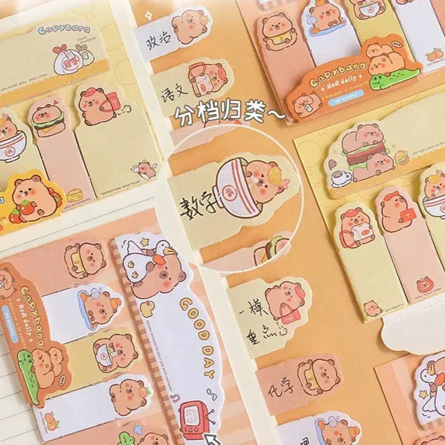 Cute Capybara Bookmark Sticky Notes