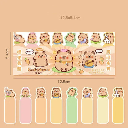 Cute Capybara Bookmark Sticky Notes