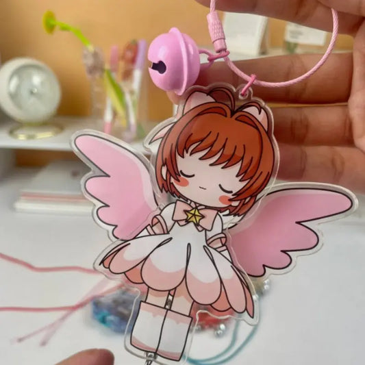 Kawaii Aesthetic Y2K Cute Fairy Sakura Wing Keychain Pendant MK Kawaii Store