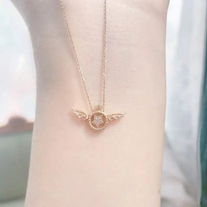 Kawaii Aesthetic Y2K Cute Fairy Sakura Wing Necklace MK Kawaii Store