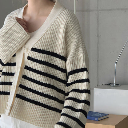 Soft Striped Cardigan