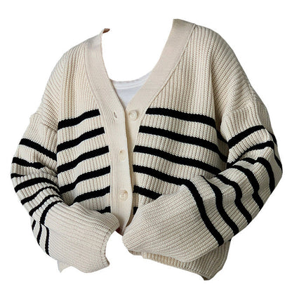 Soft Striped Cardigan