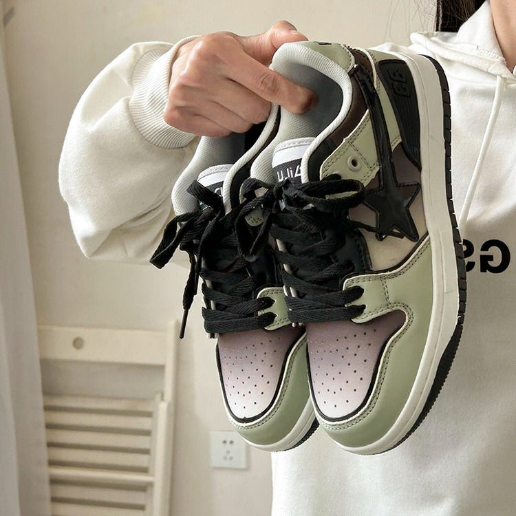 Gradient Grey Shooting Star Sneakers