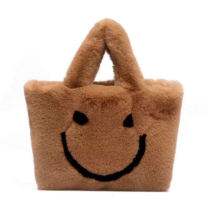 Smiley Face Fuzzy Handbag