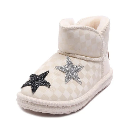 Kawaii Aesthetic Y2K Cute Fairy Snow Star Boots - Heartzcore Heartzcore