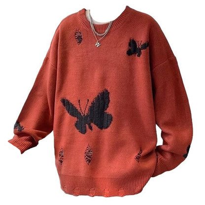 Butterfly Embroidery Sweater