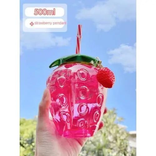 Summer Strawberry Plastic Cute Bottle MK16034