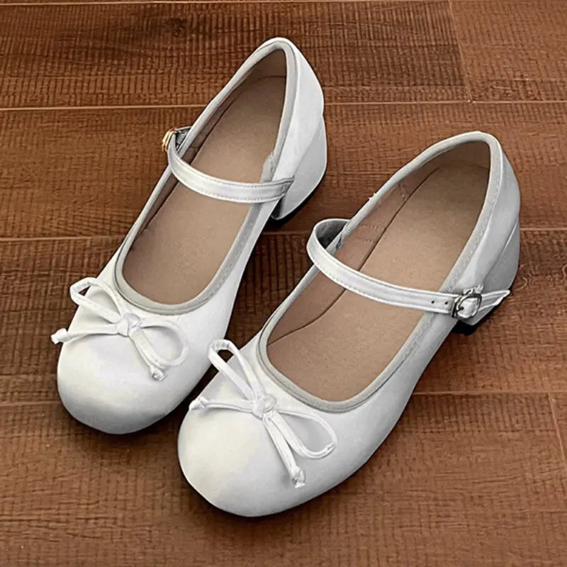 Kawaii Aesthetic Y2K Cute Fairy Sweet Ballet Bow Shoes MK Kawaii Store
