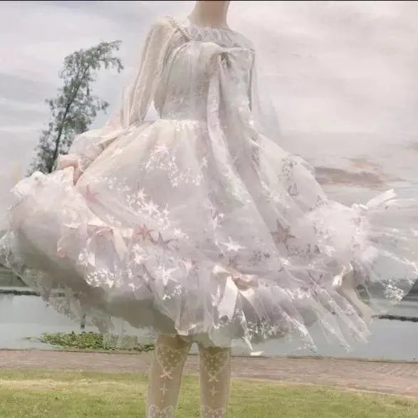 Robe de princesse Lolita Jsk imprimée Sweet Star, robe féerique avec nœud papillon, MK15953