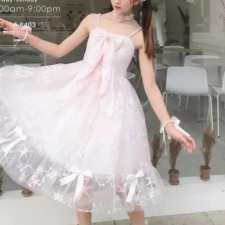 Robe de princesse Lolita Jsk imprimée Sweet Star, robe féerique avec nœud papillon, MK15953