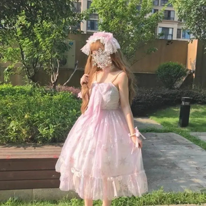 Robe de princesse Lolita Jsk imprimée Sweet Star, robe féerique avec nœud papillon, MK15953