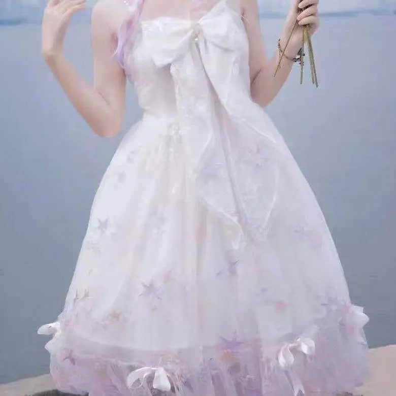 Robe de princesse Lolita Jsk imprimée Sweet Star, robe féerique avec nœud papillon, MK15953