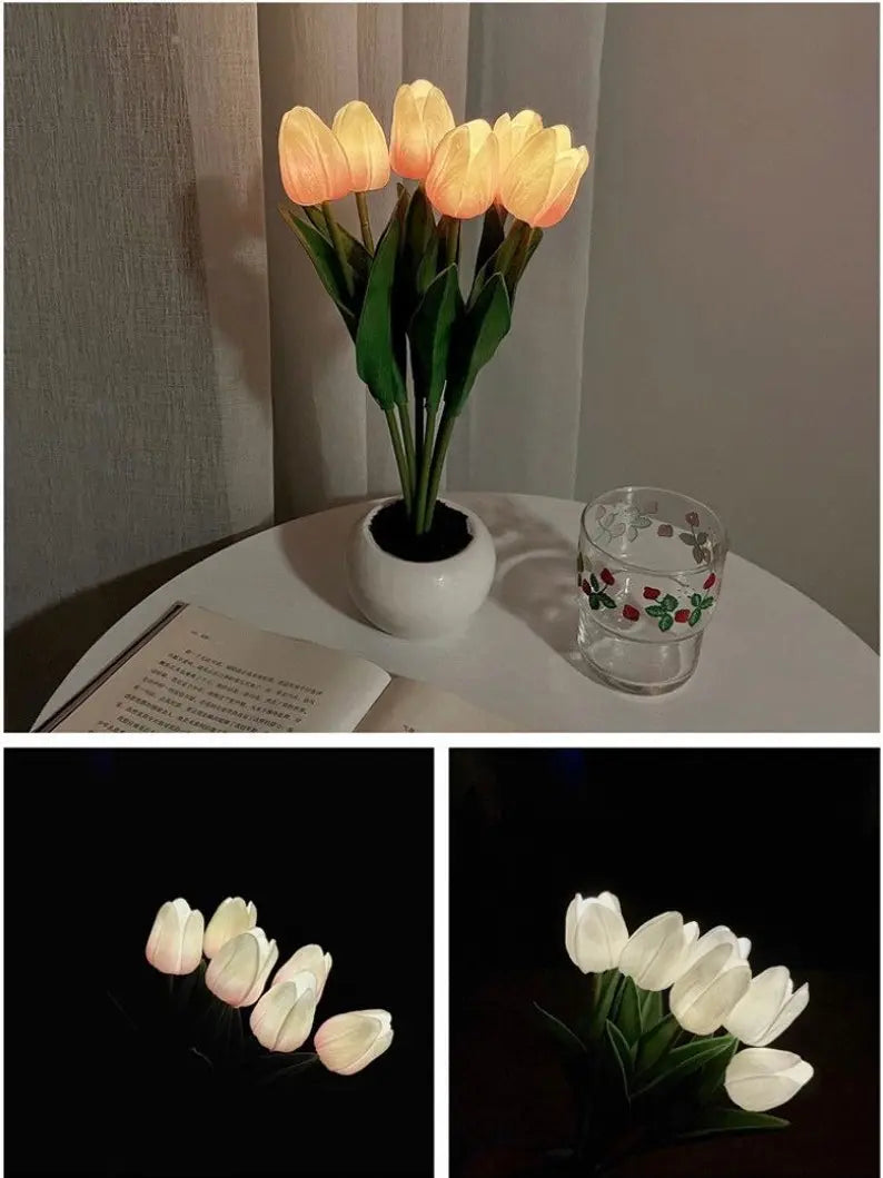 Tulip Lamp Night Light 6 PCS LED - Moon
